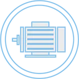 Pump Neg Cirkel Himmelsbla Outline