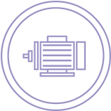 Pump Neg Cirkel Lila Outline