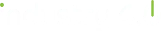 Industry 4.0 logo in white and green.